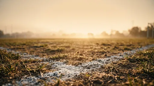 Sunrise Over Worn Grassroots Soccer Field