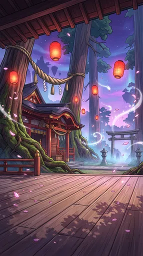 Mystical Anime Shrine at Twilight