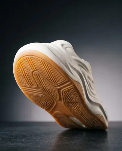 Low Angle White Sneaker Gum Sole