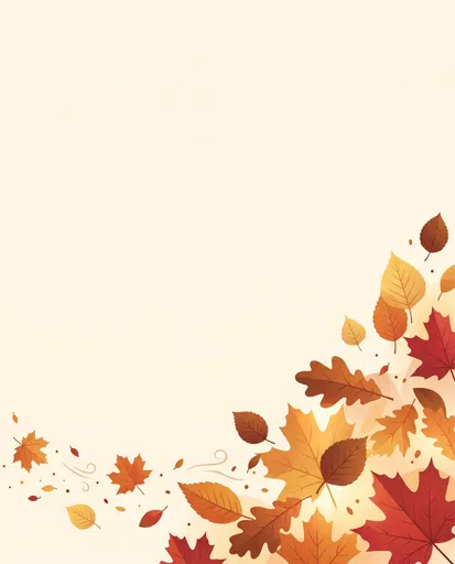 Autumn Leaves Corner Frame Illustration