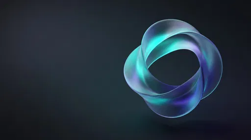Frosted Glass Twisted Mobius Loop