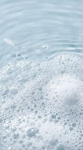 Macro Foam Bubbles on Calm Water