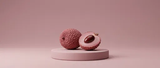 Lychee Fruit on Pink Pedestal