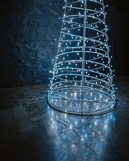Modern Spiral Wire LED Christmas Tree