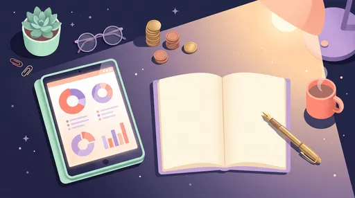 Cozy Evening Financial Workspace Illustration