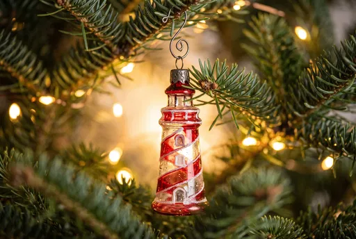 Glass Lighthouse Christmas Tree Ornament