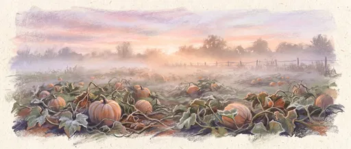 Pastel Pumpkin Patch at Misty Dawn
