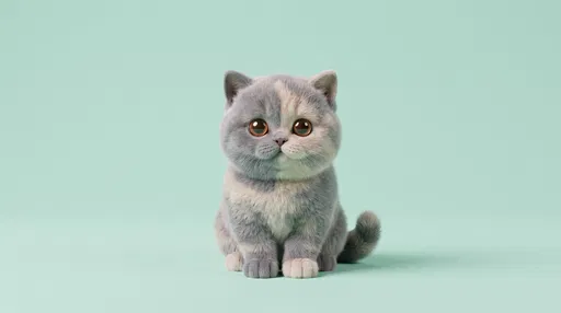 3D Blue-Cream British Shorthair Kitten