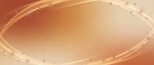 Warm Terracotta Banner with Bronze Starbursts