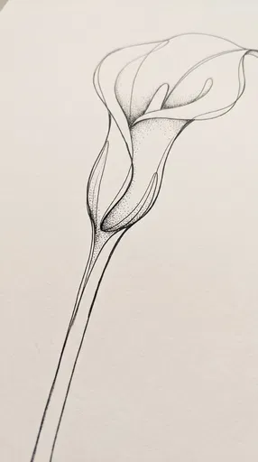 Minimalist Fineliner Calla Lily Drawing