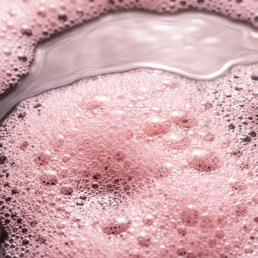 Pastel Pink Cleansing Foam Macro Texture