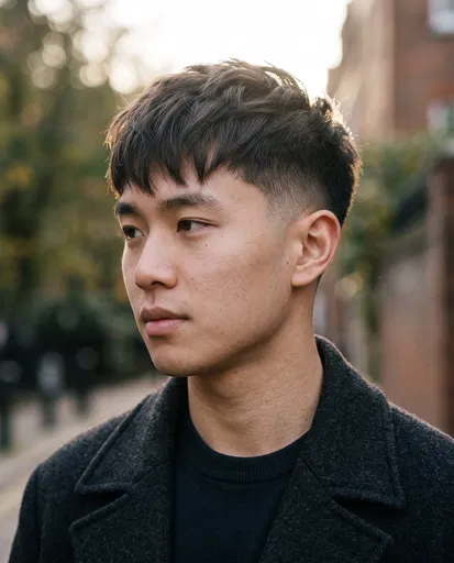Young Man With Textured Fade Haircut