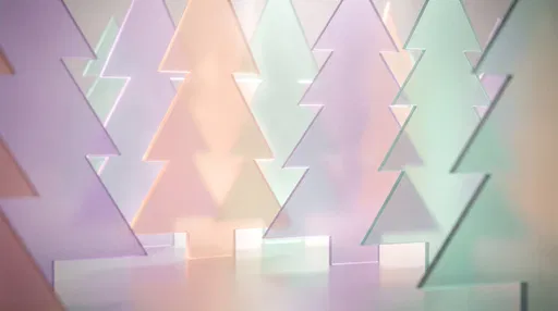 Pastel Frosted Acrylic Christmas Trees