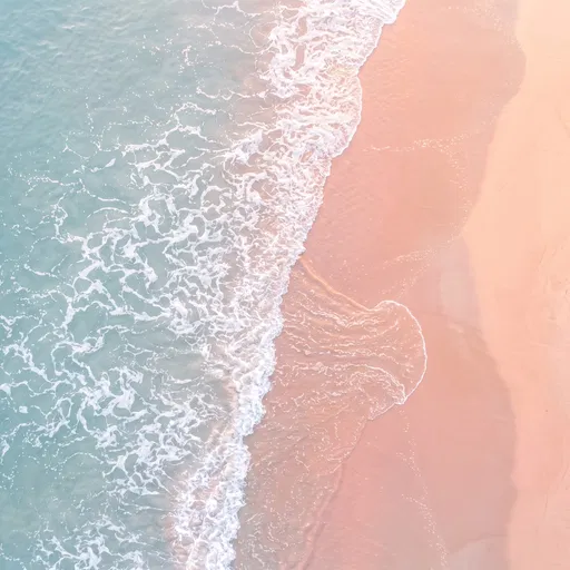 Top-Down Aerial View of Pastel Shoreline