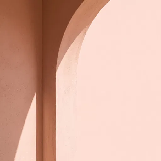 Minimalist Pink Terracotta Archway Background