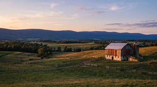 Pennsylvania Bank Barn at Golden Hour