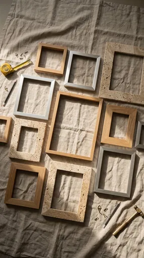 Flat Lay of Empty Picture Frames