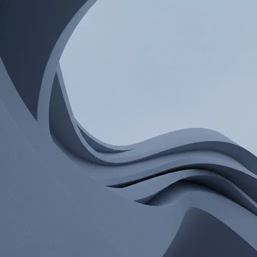 Abstract Blue-Gray Architectural Curves Background