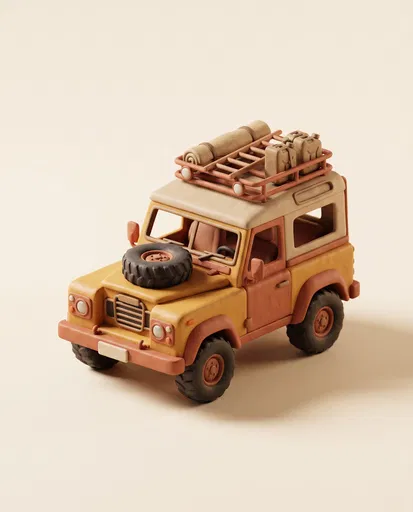 Clay Style Safari Off-Road Vehicle