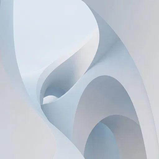 Minimalist White Architectural Curves and Arches