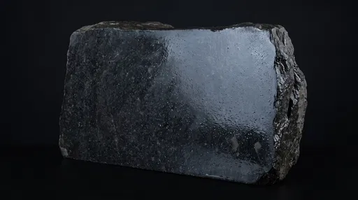Wet Polished Black Basalt Rock Slab