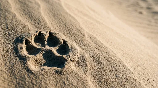 Wolf Paw Print in Desert Sand