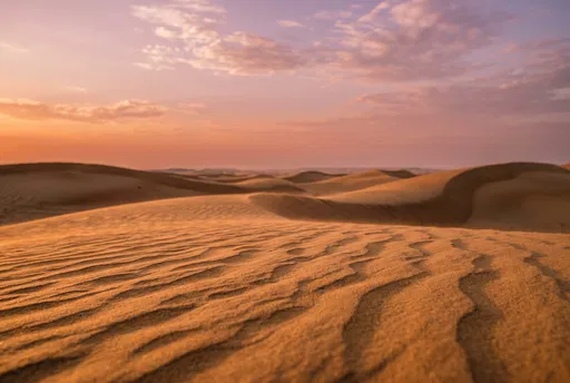 Golden Sand Dunes at Pastel Sunset