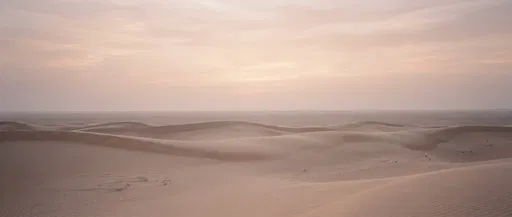 Minimalist Desert Dunes at Soft Sunset