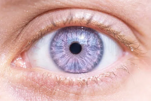 Macro Close-Up of Pastel Lilac Eye