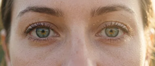 Macro Close-Up of Woman's Blue-Green Eyes