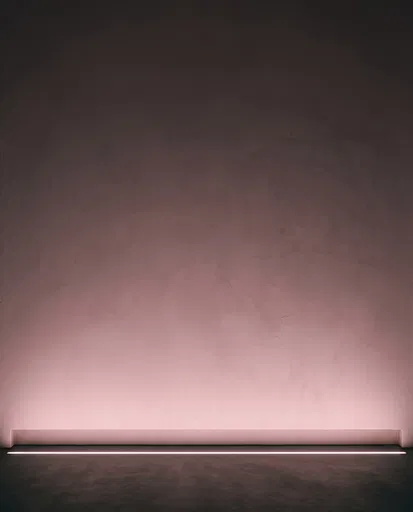 Minimalist Pink Plaster Wall With LED Glow