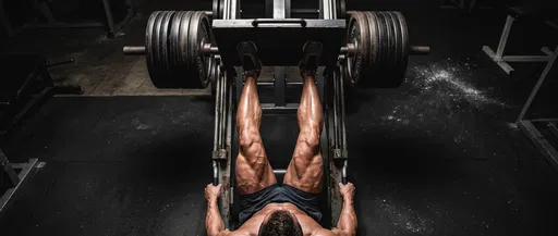 Top View of Athlete on Leg Press