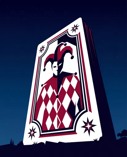 Monolithic Joker Playing Card Illustration
