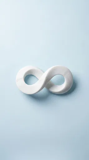 White Marble Infinity Loop Sculpture