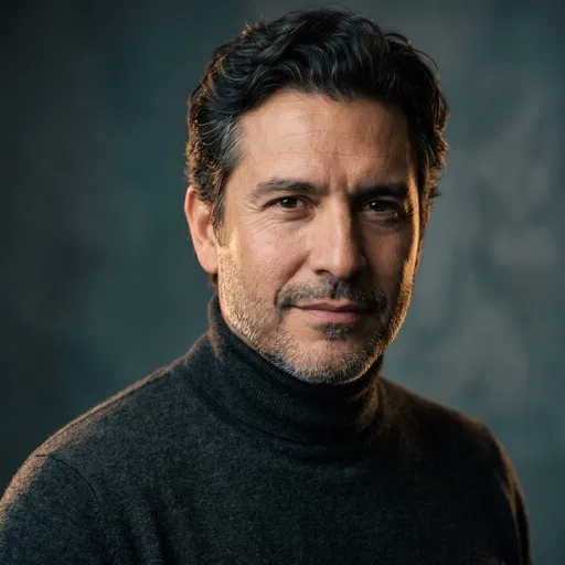 Studio Portrait of Mature Hispanic Man