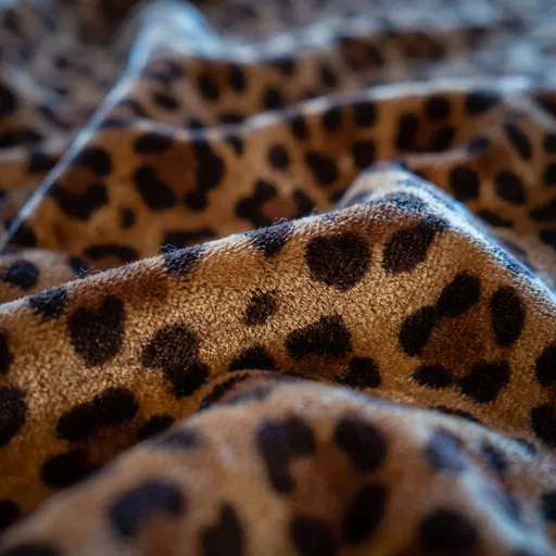 Macro Draped Leopard Print Velvet Fabric