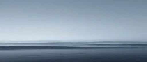 Minimalist Slate Blue Ocean Horizons