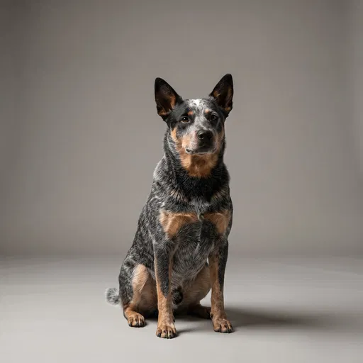 Australian Cattle Dog Studio Portrait