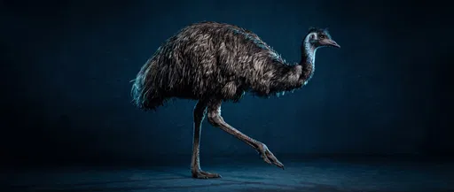 Studio Portrait of Walking Emu
