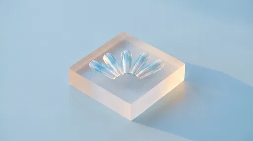 Icy Blue Nail Tips on Frosted Block