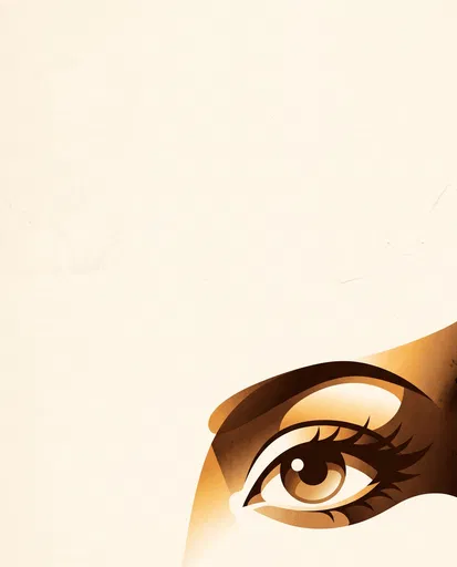 Stylized Sepia Eye Graphic Illustration