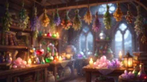 Blurred Alchemist Workshop Background Plate