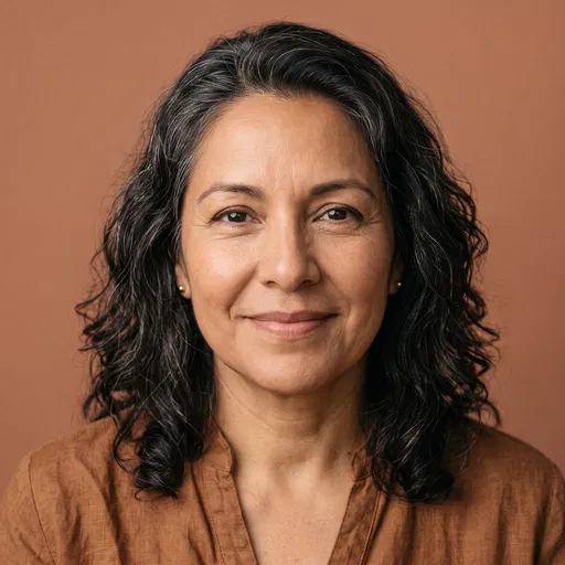 Studio Portrait of Mature Latina Woman