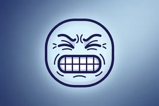 Minimalist Grimacing Face Vector Icon