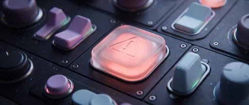 Glowing Warning Button on Control Panel