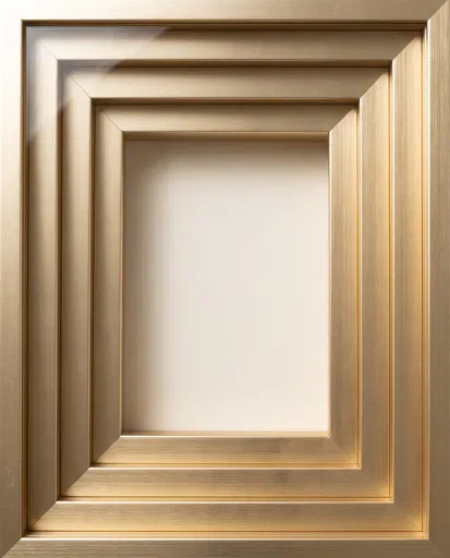 Brushed Champagne Gold Stepped Shadowbox Frame