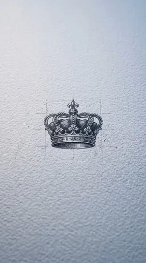 Graphite Sketch of Royal Crown