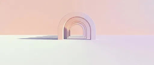 Minimalist Pastel Plaster Arches Background