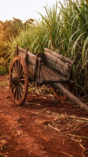Rustic Wooden Cart by Sugar Cane