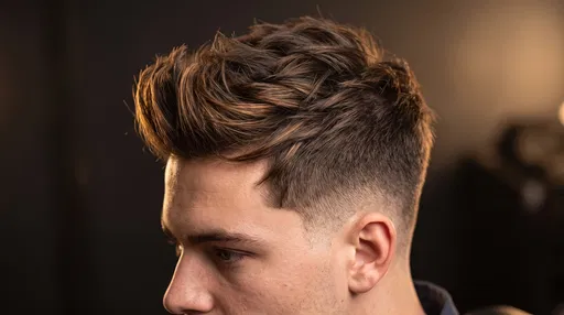 Young Man With Textured Quiff Hairstyle